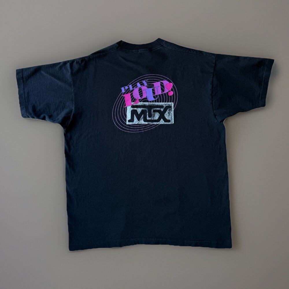 Vintage MTX Audio Shirt XL Black 90s Speakers Rock Music Made in USA RHCP